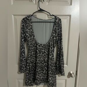 Cheetah print dress never worn! Size large!!